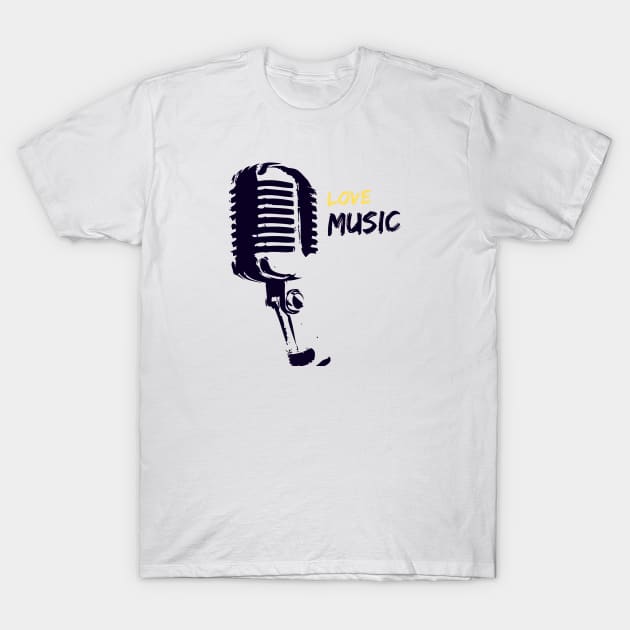 love music recording mic design T-Shirt by MadeBYAhsan